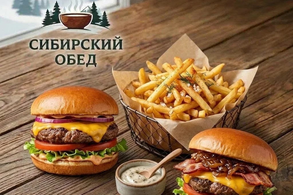 2 бургера+картофель фри